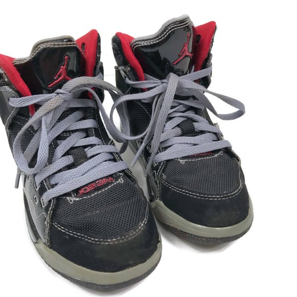 Nike Michael Jordan SC-1 Sneakers Boys Hi Top Lace Up Black Gray Boys Sz 12C - Picture 1 of 9